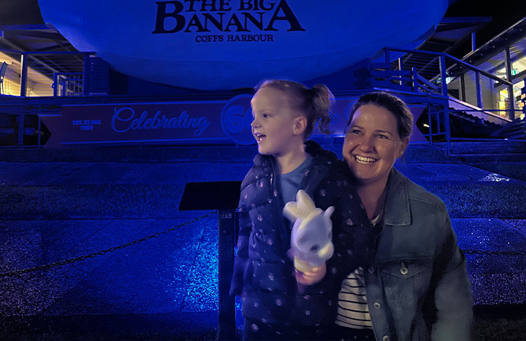 Coffs Harbour’s Big Banana turns blue for Apraxia Day