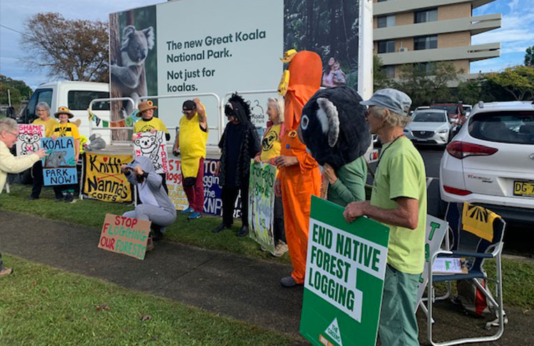Billboard truck promotes the Great Koala National Park