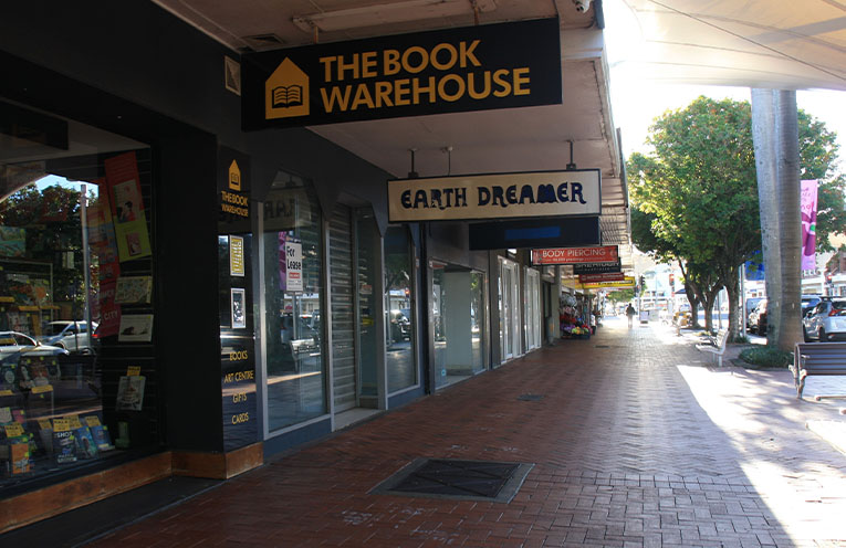 The retail precinct at the northern end of Harbour Drive is a target for shoplifters.