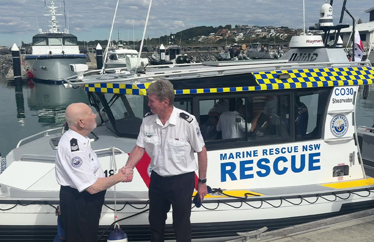 Marine Rescue Coffs Harbour volunteers celebrated for 20 years’ service