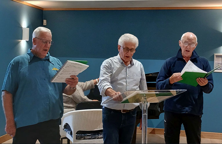 Singing group enjoying new home at The Shoreline
