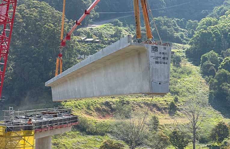Bridge construction on the Coffs Harbour Bypass reaches halfway point