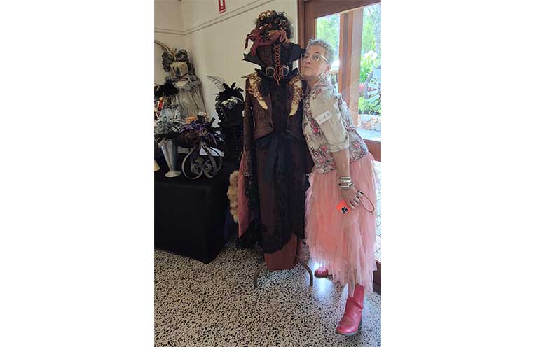 Lisa Riddel with steampunk outfits by Annie Cooper.