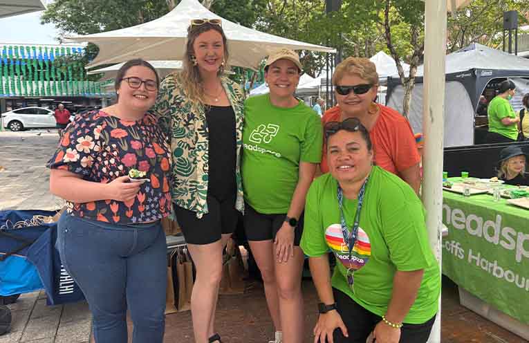 The headspace team: Emily, Taz, Geordy, Janene, and Sharleen.
