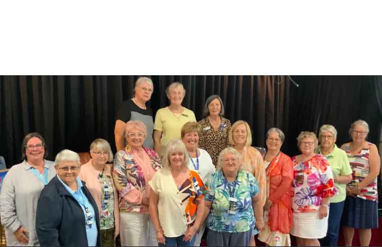 Mid North Coast Group office bearers for 2026: Pauline Cain (Publicity), Chrystine Bouffler (International), Lexie Burton (Land Cookery), Tanya Jolly (State President), Carmel James (Vice President), Lyn Moore (Group President), Doreen Burns (Vice President), Yvette Smith (Social Issues), Donna Kemp (Ag and Environment), Barbara Veness (Vice President), Eunice Roberts (Secretary), Kathy Jeanes (Cultural), Janella Leotta (Treasurer), Leonie Fish (State Vice President) and Rhonda Merchant (Vice President). Photos: Pauline Cain.