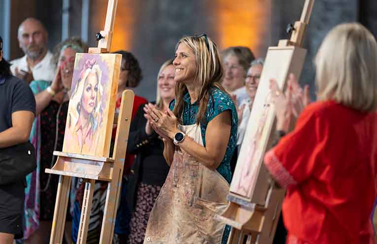 The moment Courtney Act announced Seabastion Toast’s portrait as her favourite.