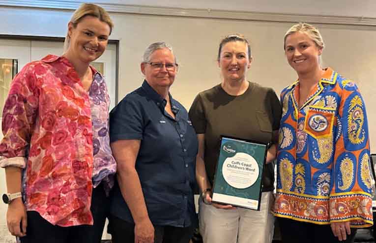 Running Festival donation to young patients at Coffs Harbour Health Campus