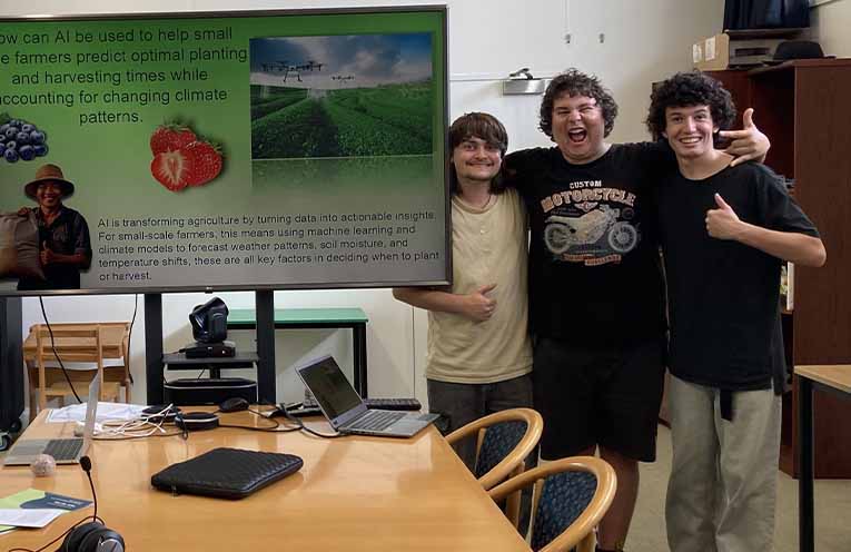 Coffs students log into largest AI work placement