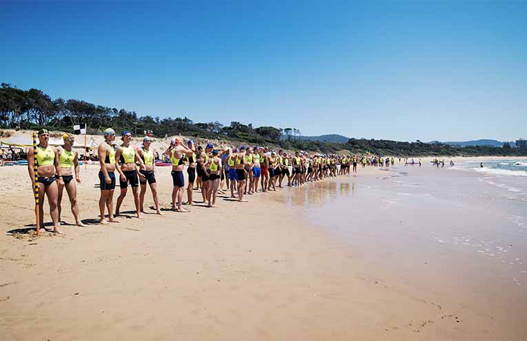 The Open Men’s Surf Race Final. Photo: Clayten Fowler.