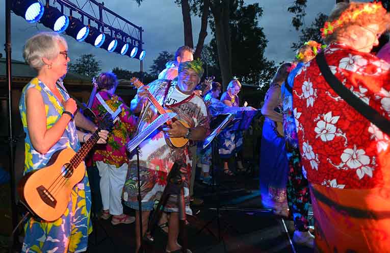Musical collaboration at Camp Creative. Photo: Richard Layt.