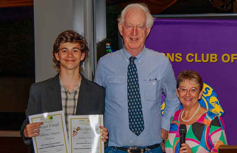 Ashton Angus wins Nambucca Heads Lions Youth of the Year