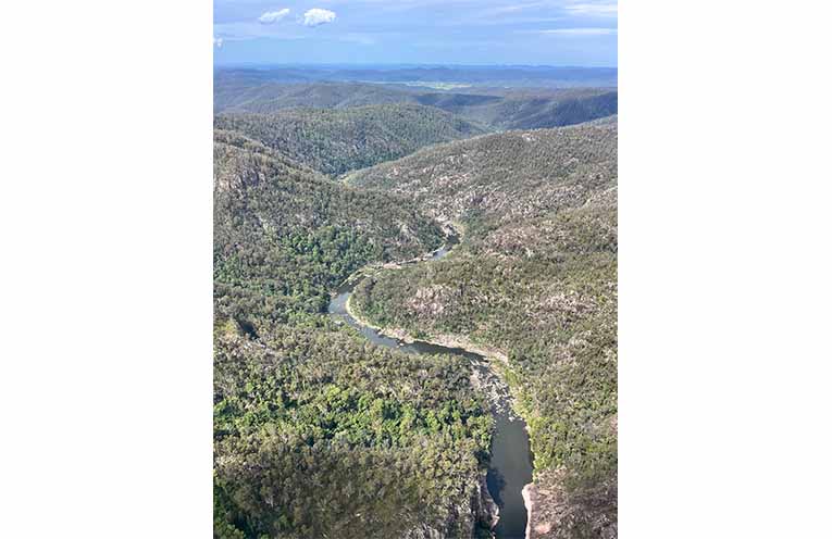 The unforgiving terrain at Clouds Creek.