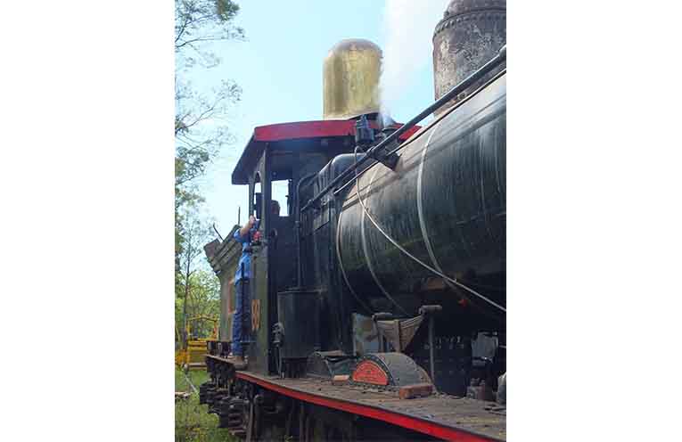 A milestone for the Tallowood Mountain Rail Trail project.