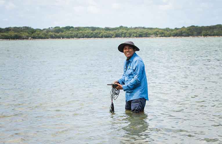 Muhammad Islami on his River Research project. Photo: Southern Cross University.