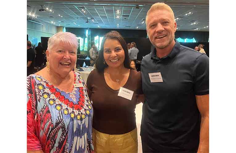 Robyn Henderson (CHOWN) with Kazzie and Darren Argyle (Phoenix Blaze Ventures).