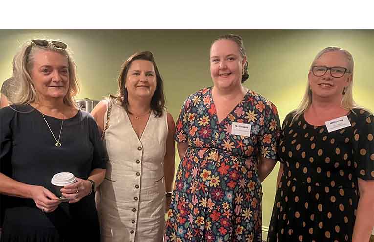 Karen Hickey (Bachrach Naumburger Group), Jen Barry (North Coast Hotel Group, Cr Cath Fowler and Angela Nigro (Bachrach Naumburger Group).