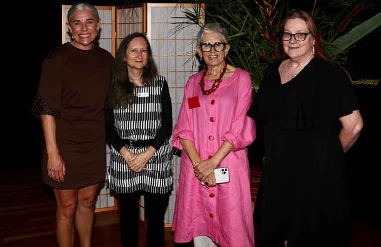 Mayor Nikki Williams, Leigh Summers, Annie Talve and Karen Nurse-Rowe at the end of a successful night. Photos: Lon Lucini.