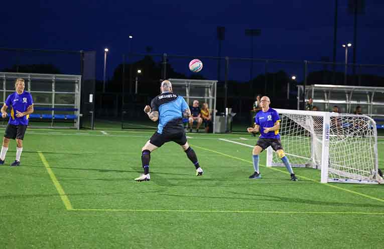 Gallows versus the Gerry Hatrics in Men’s Division Two.