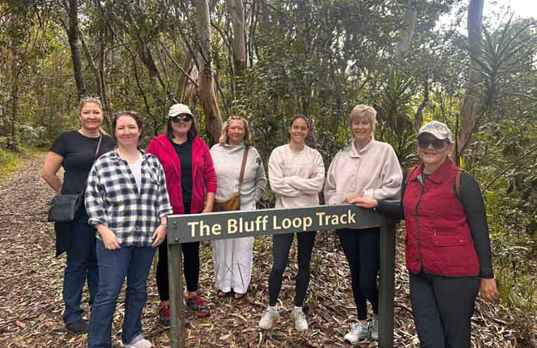 Getting outdoors for a bushwalk.