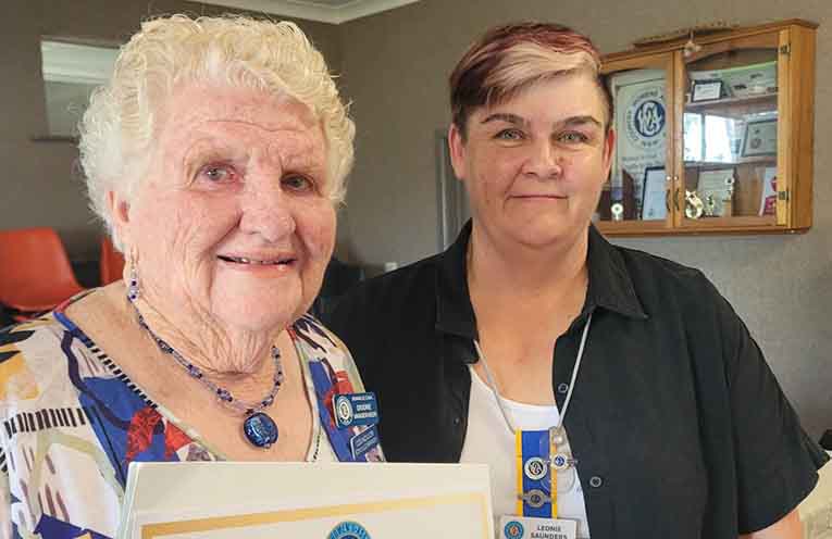 50-year medal for CWA North Coast Group stalwart Deidre Vanderveer