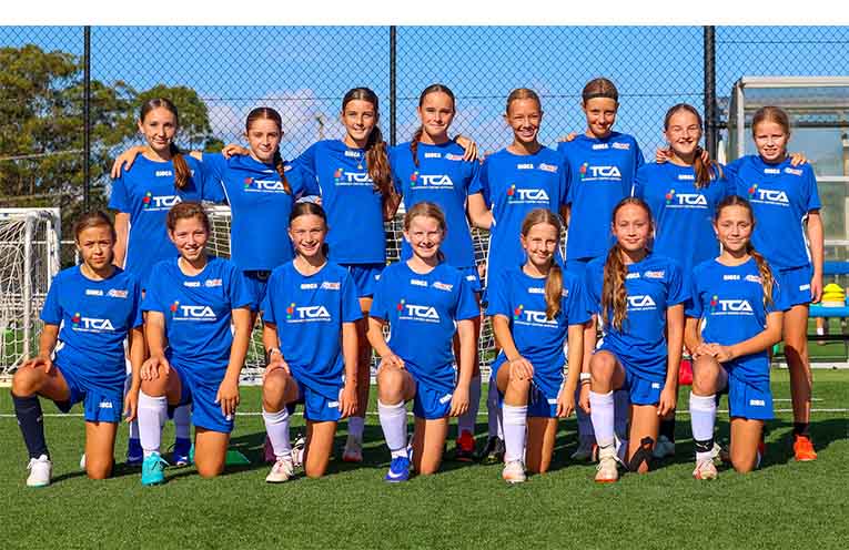 Talented Female Program Under 13s players.