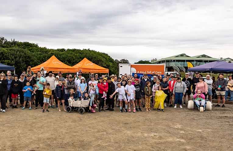 Community members at a LifeWalk event.