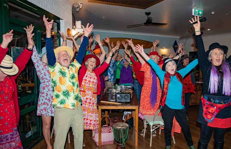 A cappella group celebrates two years with flash mob at Valla Beach Tavern