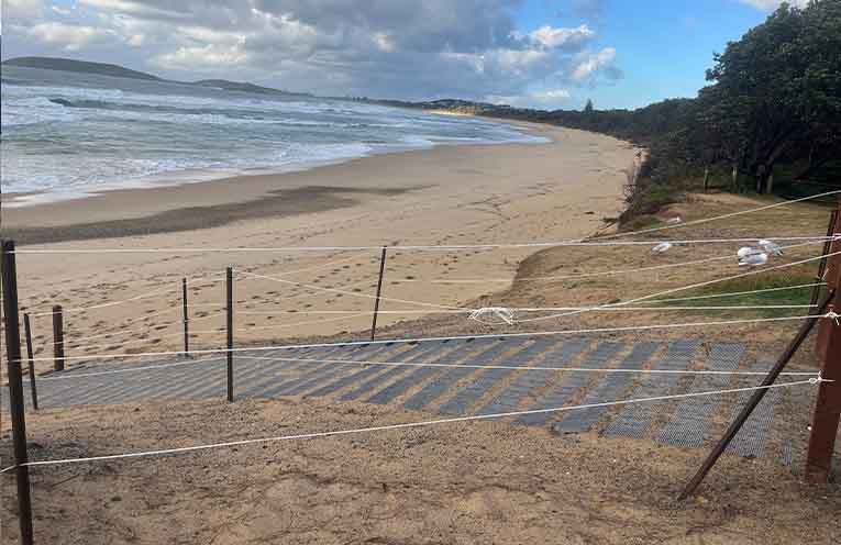 The site of two rescues at Macauley’s headland end of Park Beach.