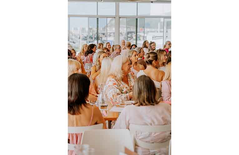 The well-attended Pink Silks Trust fundraiser.