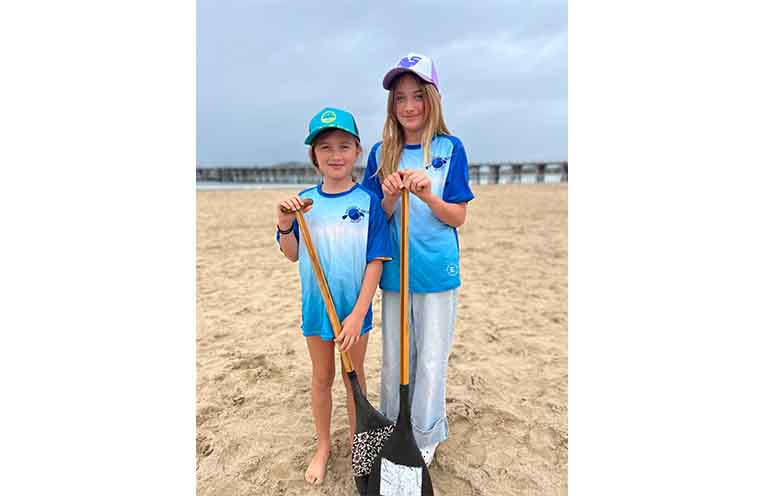 Olive and Poppy Van Gool from Mooloolaba Outrigger Canoe Club.