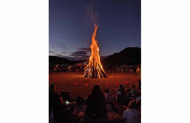 It would not be the Winter Solstice festival without a bonfire.