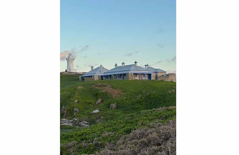 The historic lighthouse and accommodation cottages. Photo: Penny Westman.