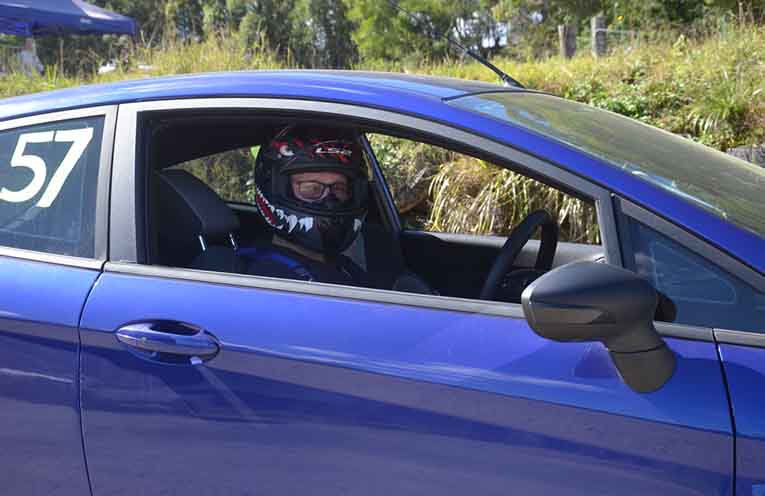 Wayne Sketchley eagerly awaits his turn on the circuit. Photo: Supplied.