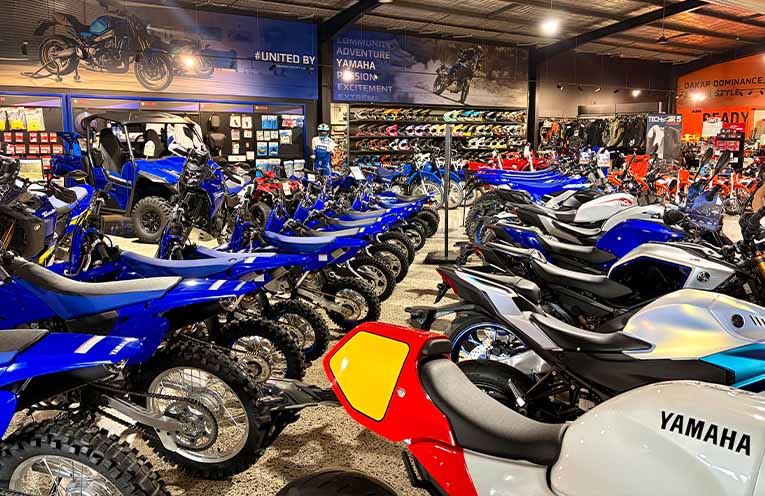 Some of the Yamaha range at North Coast V-Twins.