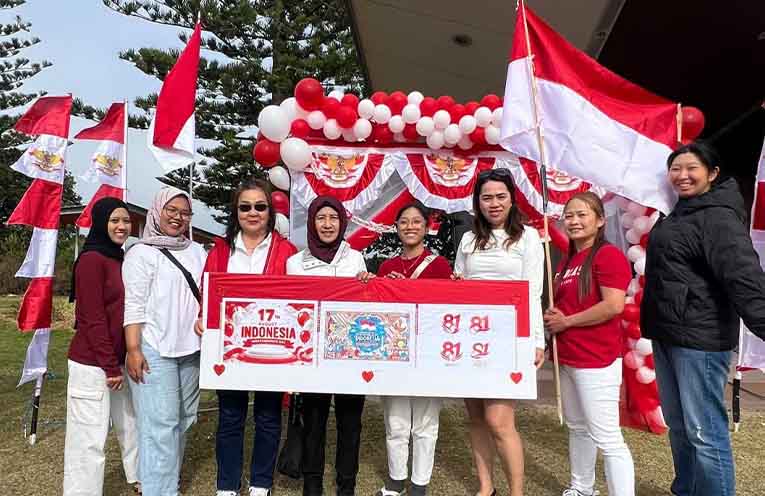 Happy organisers, from left - Lia, Della, Maryani, Hani, Fransiska, Ana, Cindy, and Tamara.