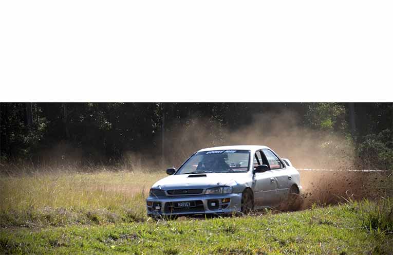 Harvey Nicholson, touted as a junior in age only, on his way to an outright win in a Subaru prepared by his father.