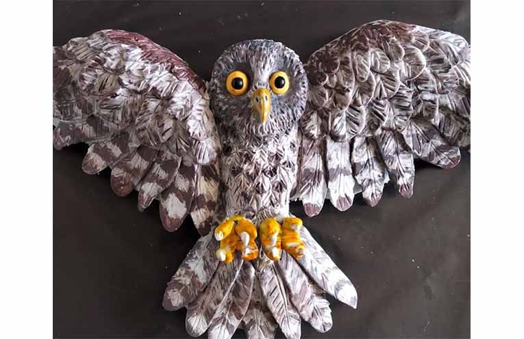 Powerful owl cake from the 2025 competition. Photo: Federal Department of Environment.