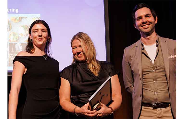 Tourism Restaurants and Catering Services winners Spare Chef Catering, with Tourism Australia’s Dominic Mehling. Photo: Destination North Coast.