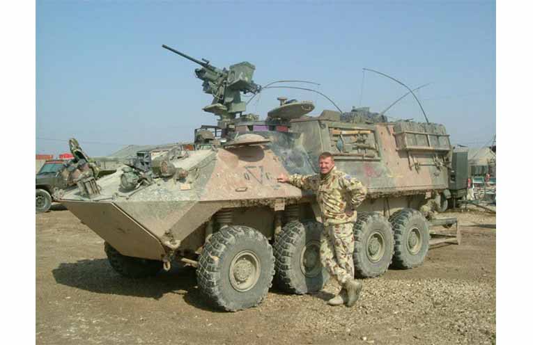 Bellinger RSL past-president and an organiser of the coming Bellinger River RSL event, Captain Rick Maunder, at Camp Smitty in Iraq in 2006.
