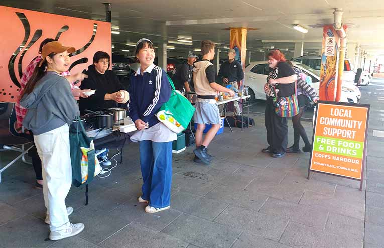 Free food distribution in Coffs Harbour set to expand to accommodation for the homeless