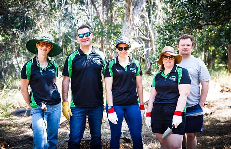 Staff from supporting organisation Stroud Homes. Photo: OzGREEN.