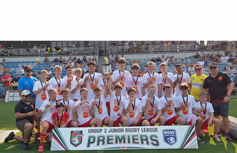 The Coffs Harbour Comets under-15s premiership-winning team.