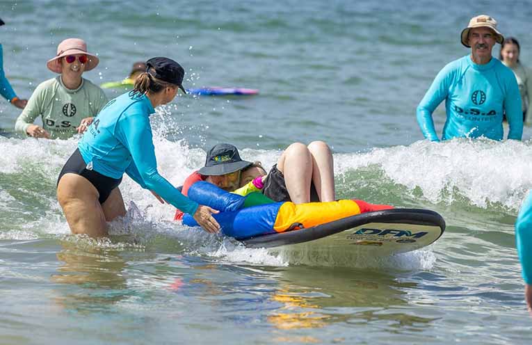 Supported and safe fun on offer at the Disabled Surfers Association’s free surf days.