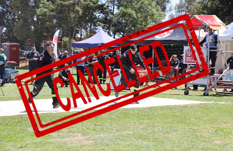 The State Championship events, such as those pictured, will be held at Maclean Street Sporting Fields on Saturday and Sunday. Photos: Supplied by NSW Fire & Rescue Firefighter Championships Association Inc.