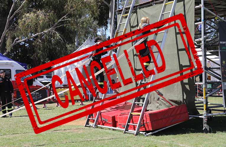 The State Championship events, such as those pictured, will be held at Maclean Street Sporting Fields on Saturday and Sunday. Photos: Supplied by NSW Fire & Rescue Firefighter Championships Association Inc.
