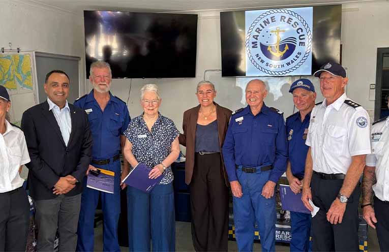 Long-service recognition for five volunteers of Coffs Harbour Marine Rescue unit