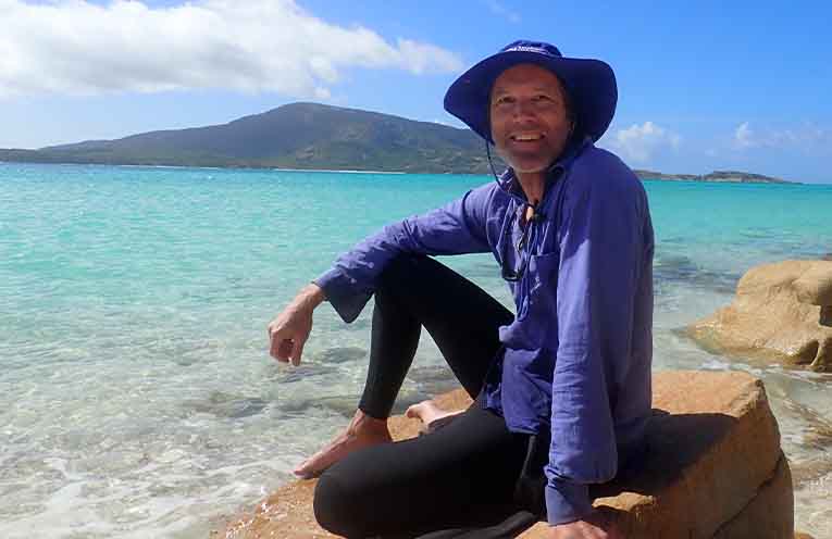Professor Steven Purcell in the field at Lizard Island in 2026.