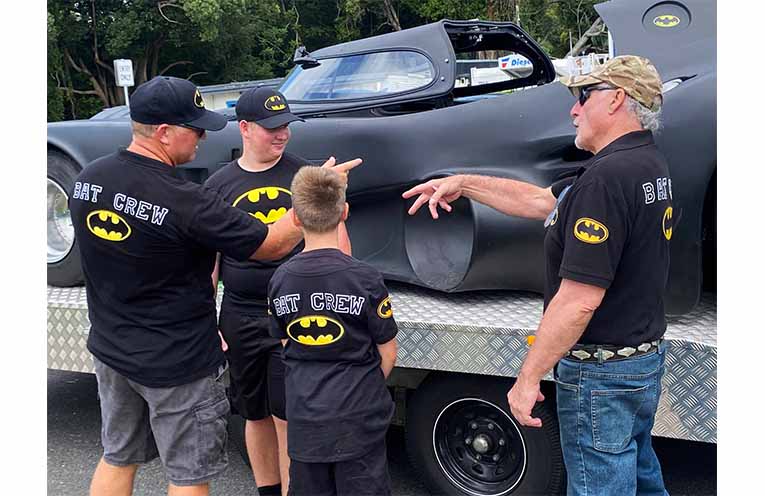 BatCrew Mike with son Darin and grandsons Luke and Dom.